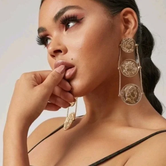 This Stunning Zara's Coins Earrings - Picture 1 of 7